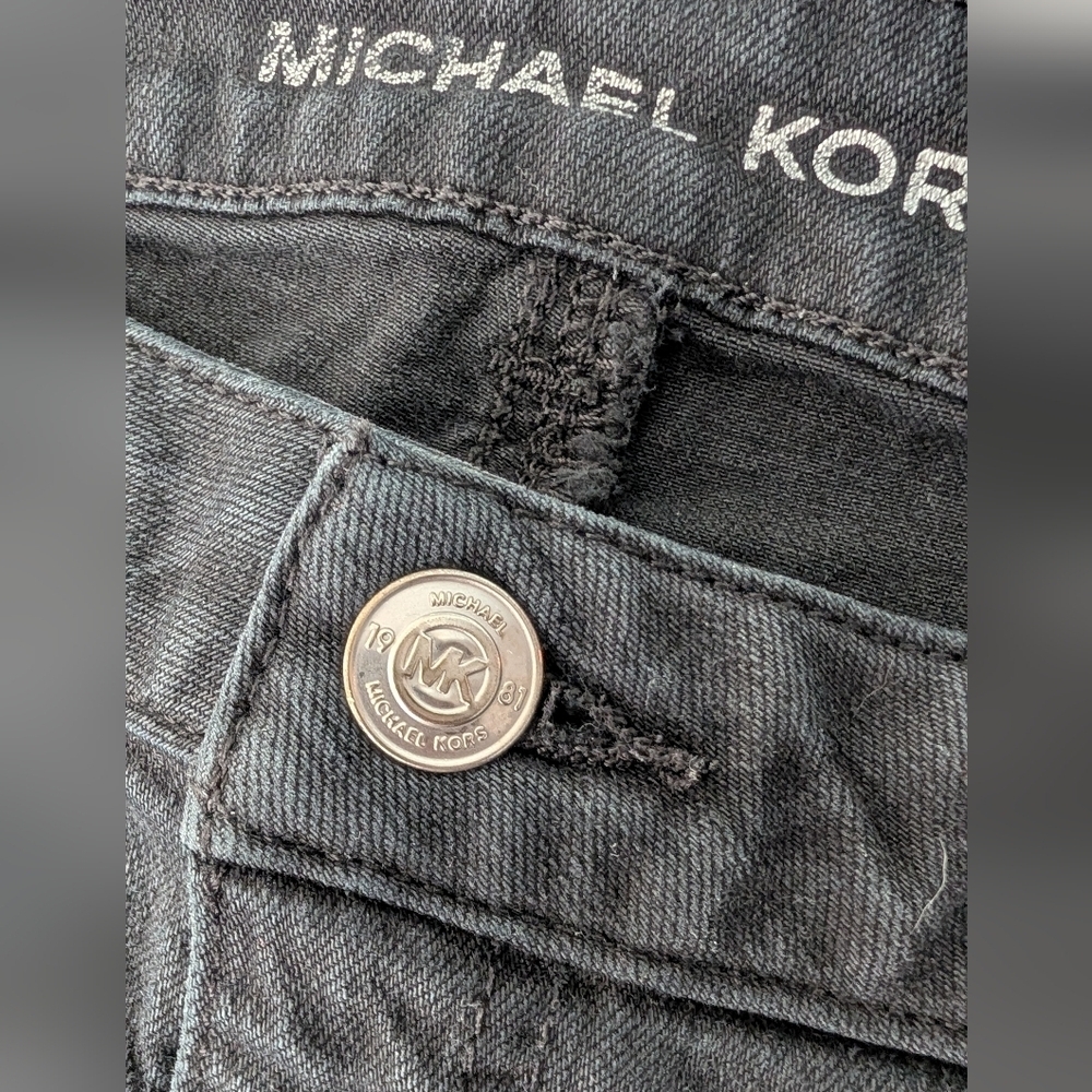 Michael Kors Black Denim Jeans Size 12 - Picture 8 of 13